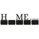 Wallsticker -  Hjemme er ..  2 farvet med plads til fotos