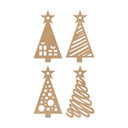 Décoration en bois MDF Arbres de Noël
