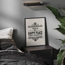 Poster Happy Place Spreuk Borduurpatroon - Magnusson