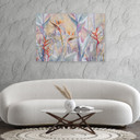 Canvasbillede, Pastelfarvede planter
