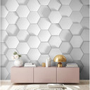 Fibertapet Honeycomb fototapet Designwalls i grå 