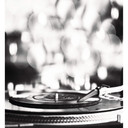 Fototapet Vinyl Record on Turntables - 240x260 cm