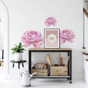 Sticker mural pivoine rose