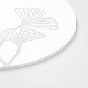Akrylbillede, vinduesbillede til ophængning af Gingko-træblade - Rund