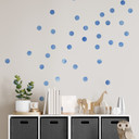 Muursticker set stippen - Blauw (50 stickers)