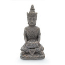 Meditierender Buddha aus Kunststein, betongrau | 15x11x25 cm