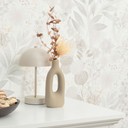 Papel pintado no tejido, papel pintado motivo hoja Secret Garden gris claro