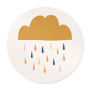 Poster Pluie joyeuse dans des tons pastels - Menina Lisboa