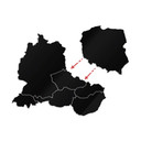 Akrylowa mapa dekoracyjna Europy Środkowej