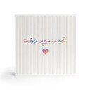 Holzbild zum Hinstellen - Lieblingsmensch mit Herz - 15x15 cm
