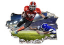 3D Wallsticker Amerikansk fodboldspiller 02