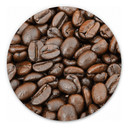 Tableau sur alu-Dibond rond Arôme de café en grains 