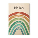Holzbild mit Regenbogen - kindgerechte Affirmationen