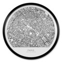 Plakat Mapa Paryża - okrągły