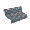 Rasch papier peint intissé, papier peint à motifs Sophia bleu pétrole