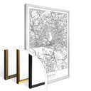 Plakat mapa miasta Hamburg
