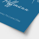 Personalisierbares Poster Familie Haus - blau
