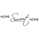Muursticker Home sweet Home (2-kleurig) incl. 5 haken