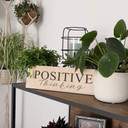 Houten Bordje - Positive Thinking