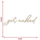 Litery drewniane get naked - Topola