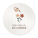 Rundes Kinder-Poster mit Gießkanne - 'Fehler helfen mir zu lernen'