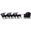 Wallsticker Rensdyr Slæde
