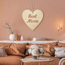 Dekoracja drewniana z topoli - Best Mum Heart