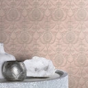Papier peint intissé Rasch, papier peint à motifs Trianon XIII rose, taupe