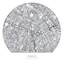 Muursticker rond - Parijs