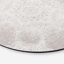 Billede Blid mandala på grå-beige - Bloomery Decor - rund – print på aluminium (Alu-Dibond)