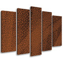 5 stykke lærredsprint, Leopard Leopard Pels Patches Mønster