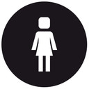 Muursticker Emoji WC Dames