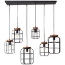 Pendelleuchte Inga, braun, 130 x 110 cm, Holz Pendellampe