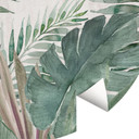 Fototapeta Jungle Leaves Green Watercolour - Bloomery Decor - okrągła - tapeta flizelinowa/tapeta fl