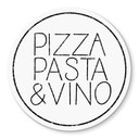 Glasschilderij Pizza Pasta & Vino - wit