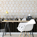 Fototapet - Frederiksson - Black & Grey Hexagons
