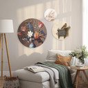 Tableau sur alu-Dibond rond Nature (set 3 pièces)