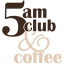 Wallsticker ordsprog - 5 am Club & Coffee brun-beige