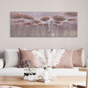 Wanddecoratie lotusbloemen met zwaan in het water in oudroze - Ms Tiff - Alu-Dibond Panorama