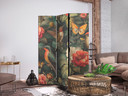 Paravent, Raumteiler freistehend, Trennwand - In the Botanical Garden - Colorful Illustration