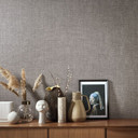 Tekstureret tapet, non-woven Naturlig Opulens i rød, brun