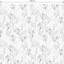 Tapet med grafisk blomstermønster - blomstermark i sort og hvid