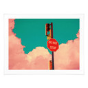 Plakat Do Not Stop - Znak na tle turkusowego nieba - CosmoZach