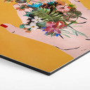 Hexagon Dibond Treechild - Colorful flowers in Frida's hands