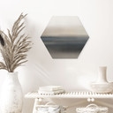 Hexagon Wandbild Rotko Sand - Minimalistischer Horizont - Sir Edward x Grigory Gladarev - Alu-Dibond