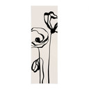 Obraz tkaniny Line Art Two Poppies - Cats & Dotz - Panorama