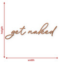 Litery drewniane get naked - Mahoń
