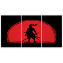 3 stykke lærredstryk, Samurai Japan Sun