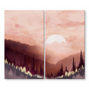 Kogeplade - Lyserød solnedgang over skoven - SpaceFrog Designs