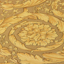 Versace Tapet Barocco Blomster, Metallisk